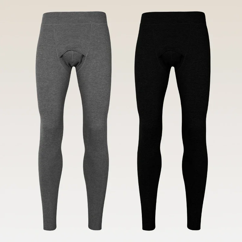 

2pcs Men's single-piece thermal underwear in winter, thickened and fleece-lined long johns, warm-keeping, form-fitting, thread l