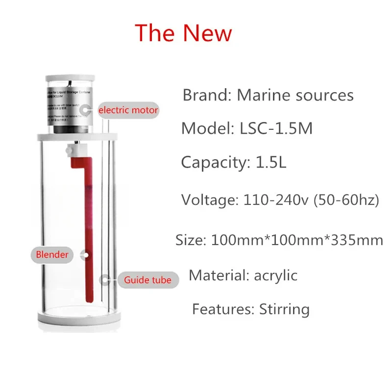 Marine Sources Seawater Acrylic Automatic Mixing Titration To Supplement Coral Nutrient Solution Storage Bucket