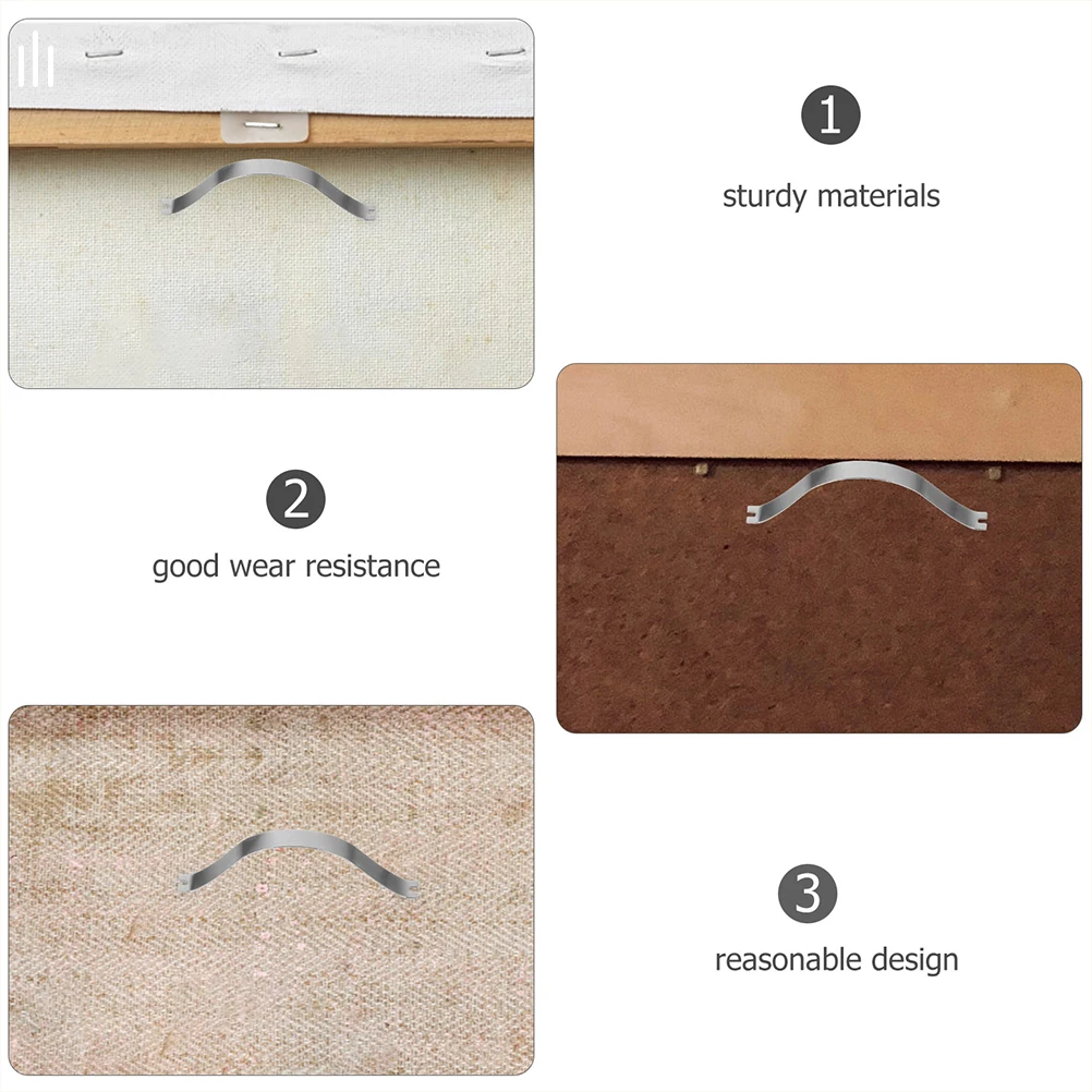 

100Pcs Picture Frame Backing Clips Aluminum Alloy Sturdy Spring Clips Photo Frame Hardware Framing Supplies DIY Picture Hanging