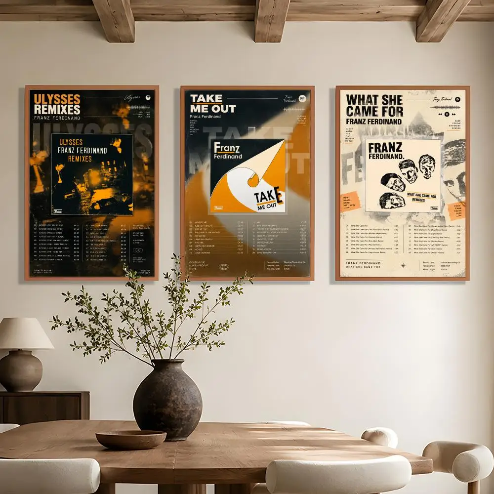 Music-Franz Ferdinand Rock Band Poster Wall Art Poster HD Waterproof PP Print Bedroom Living Room Office Decor Gift