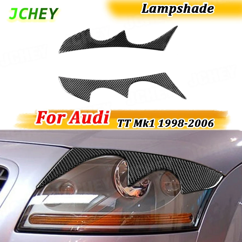 

JCHEY для Audi TT Mk1 1998-2006, передний бампер из углеродного волокна, противотуманная фара, накладки для век, бровей, Стайлинг автомобиля