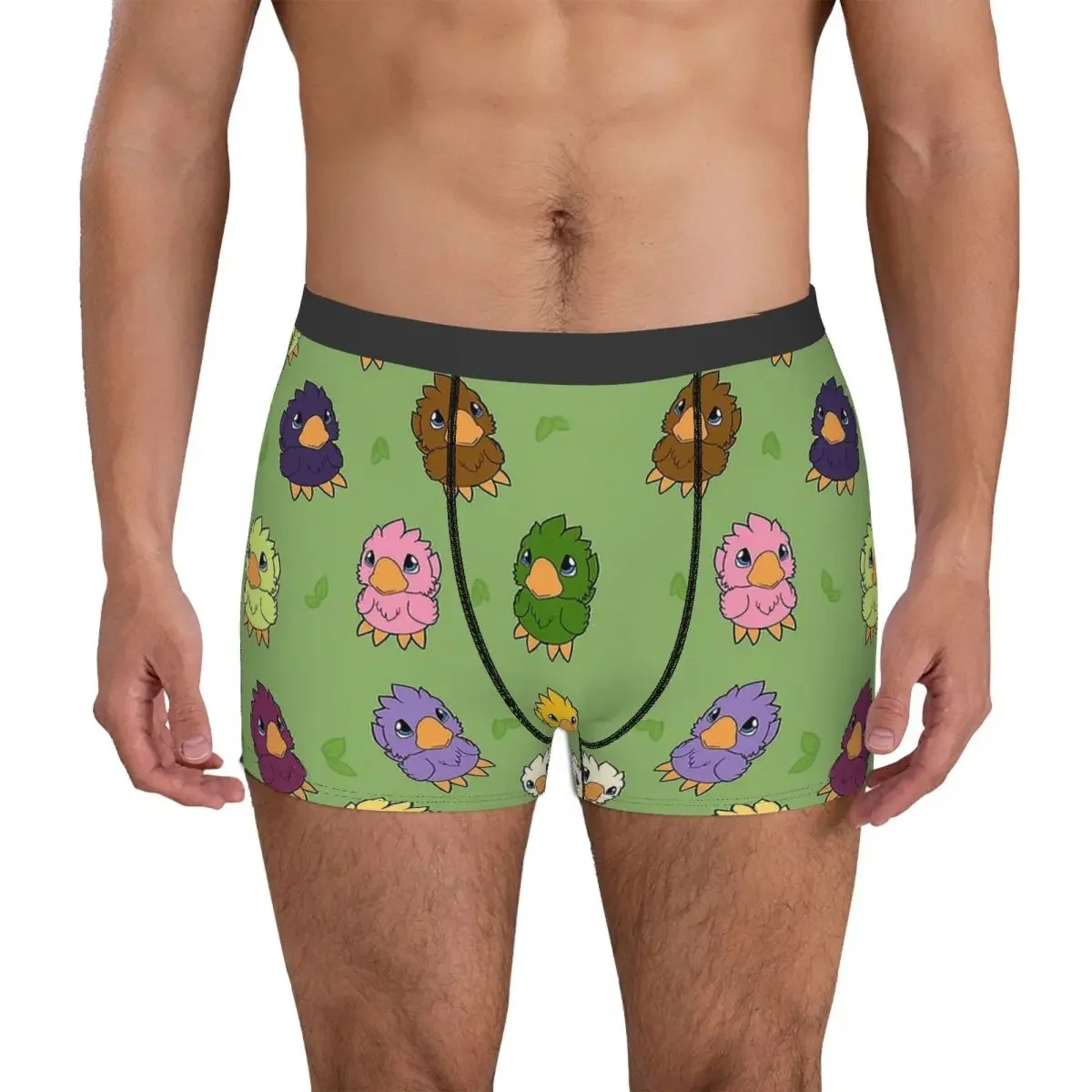 Fantasy Chicken Parade Chibi  Underpants Homme Panties Men's Underwear Sexy Shorts Boxer Briefs