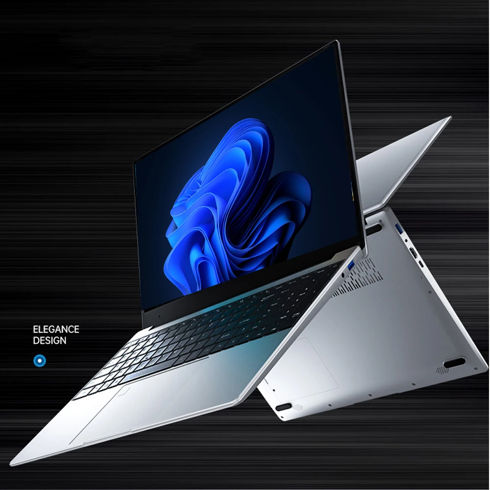 Diskon Besar Laptop Logam Murah 15.6 Inci Sidik Jari DDR4 RAM 12GB ROM 128GB 256GB 512GB 1TB SSD Laptop Intel Windows 10 Pro Hdmi