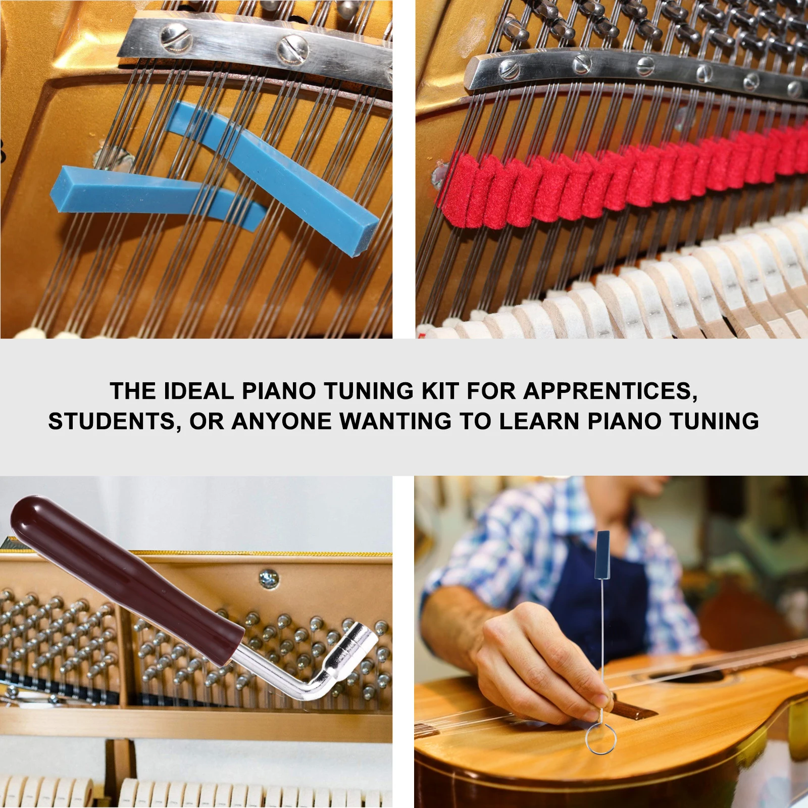 

Piano Tuning Tool Keyboard Felt Washer Wrench Professional Tuner Hammer Repairing Accessories