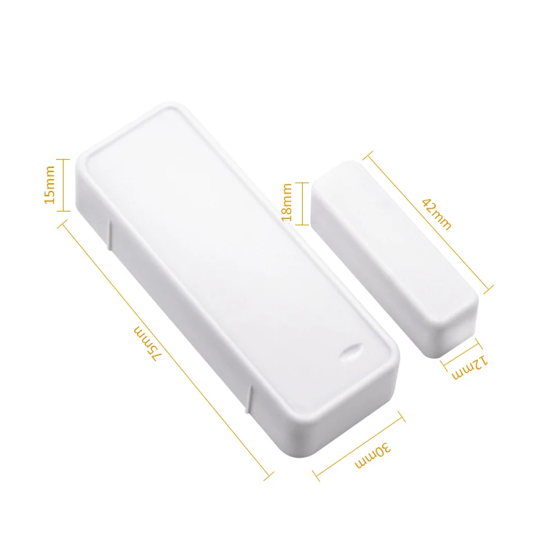 Imagem -02 - Two Way Door And Window Sensor Detector Bateria Alcalina Operada Interruptor Magnético Wifi Sistema de Alarme Gsm 433mhz Pcs