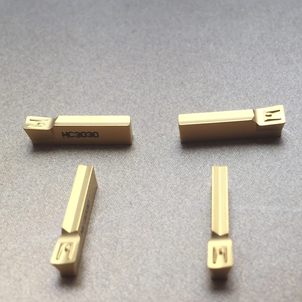 Qualità di origine inserti in metallo duro FMM300R-03 NC3030 3MM utensile di tornitura una testa estremità faccia scanalatura Cut-off Cutter piatti di fabbricazione