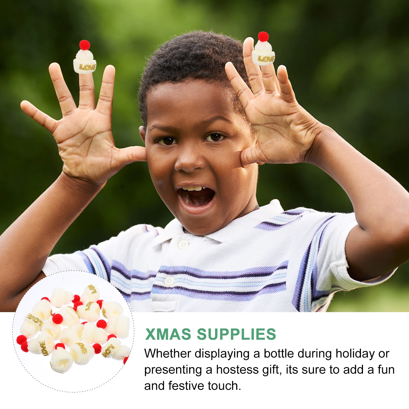 

15Pcs Mini Xmas Woolen Hats Small Holiday Decoration DIY Craft Accessories Christmas Tree Mini Adornments Hairpin Brooch