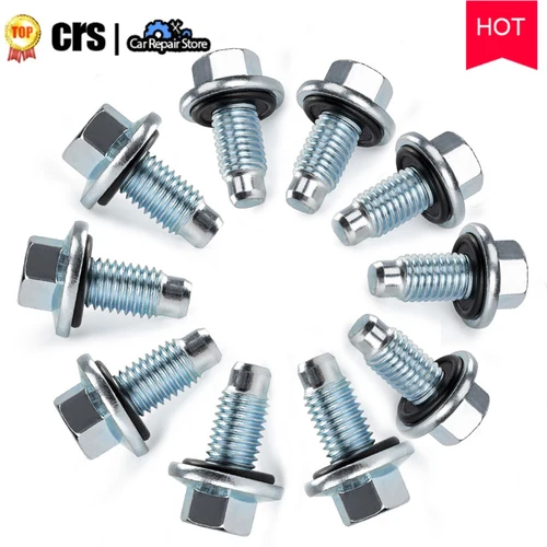 Tapón de drenaje de aceite de 10 piezas con junta tórica, pieza de motor para Buick, Cadillac, GMC, Chevrolet, Pontiac, 11562588, 31359503, 9L8Z6730A