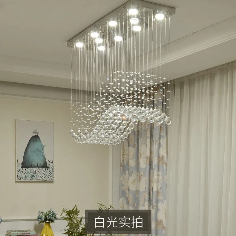 Comedor, salón, lámpara de araña, rectangular, elegante, moderna, dormitorio