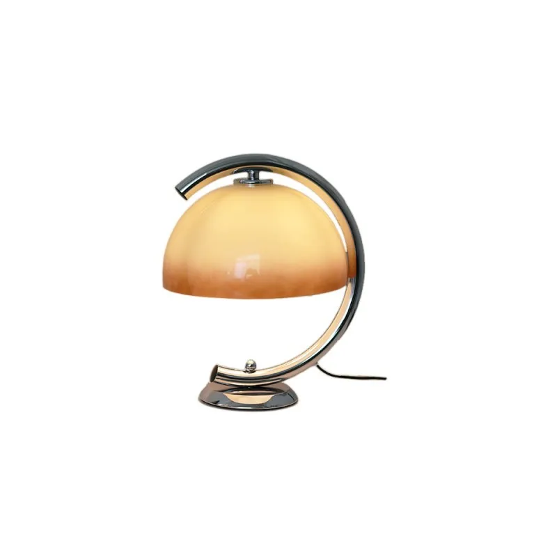 

Nordic Bauhaus table lamp, cream iron homestay, ambient light, vintage decorative glass bedroom, bedside vintage table lamp