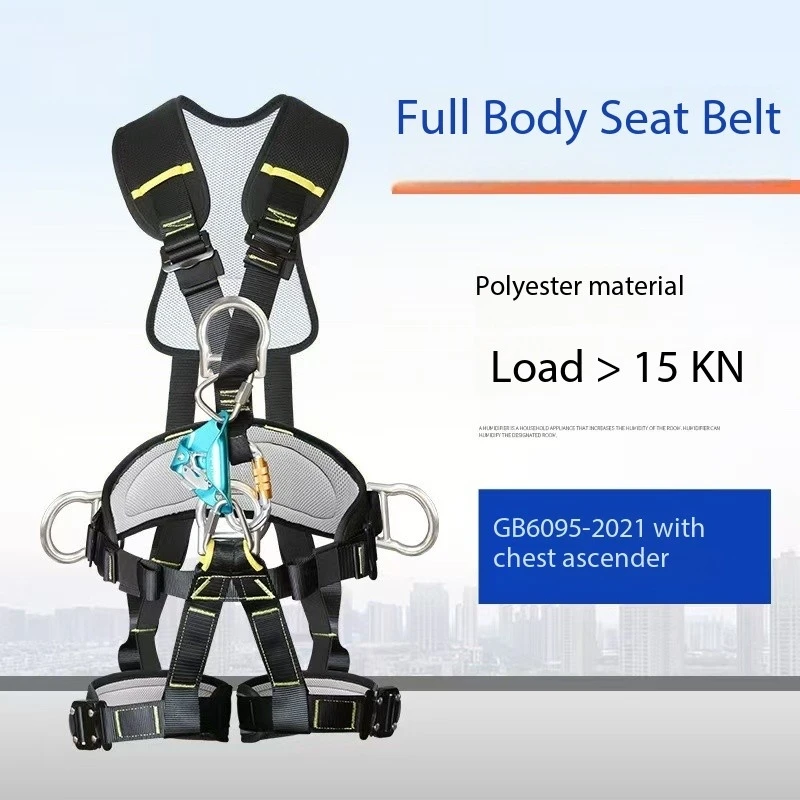 Fall Protection Multi Function Adjustable Anti-slip Safety Harness for Work at Height Outdoor Rock Climbing Harness