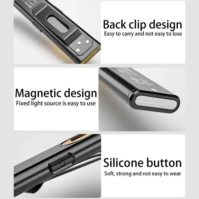 Flashlight High Lumens Rechargeable Pocket Super Bright Small Flash Light Small Camping Flashlights 4 Modes Ultra-Compact For