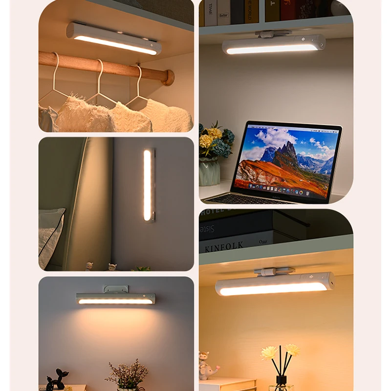 Lettura e apprendimento lampada da parete a LED striscia di aspirazione magnetica ricarica USB Touch luce notturna da comodino luce regolabile per