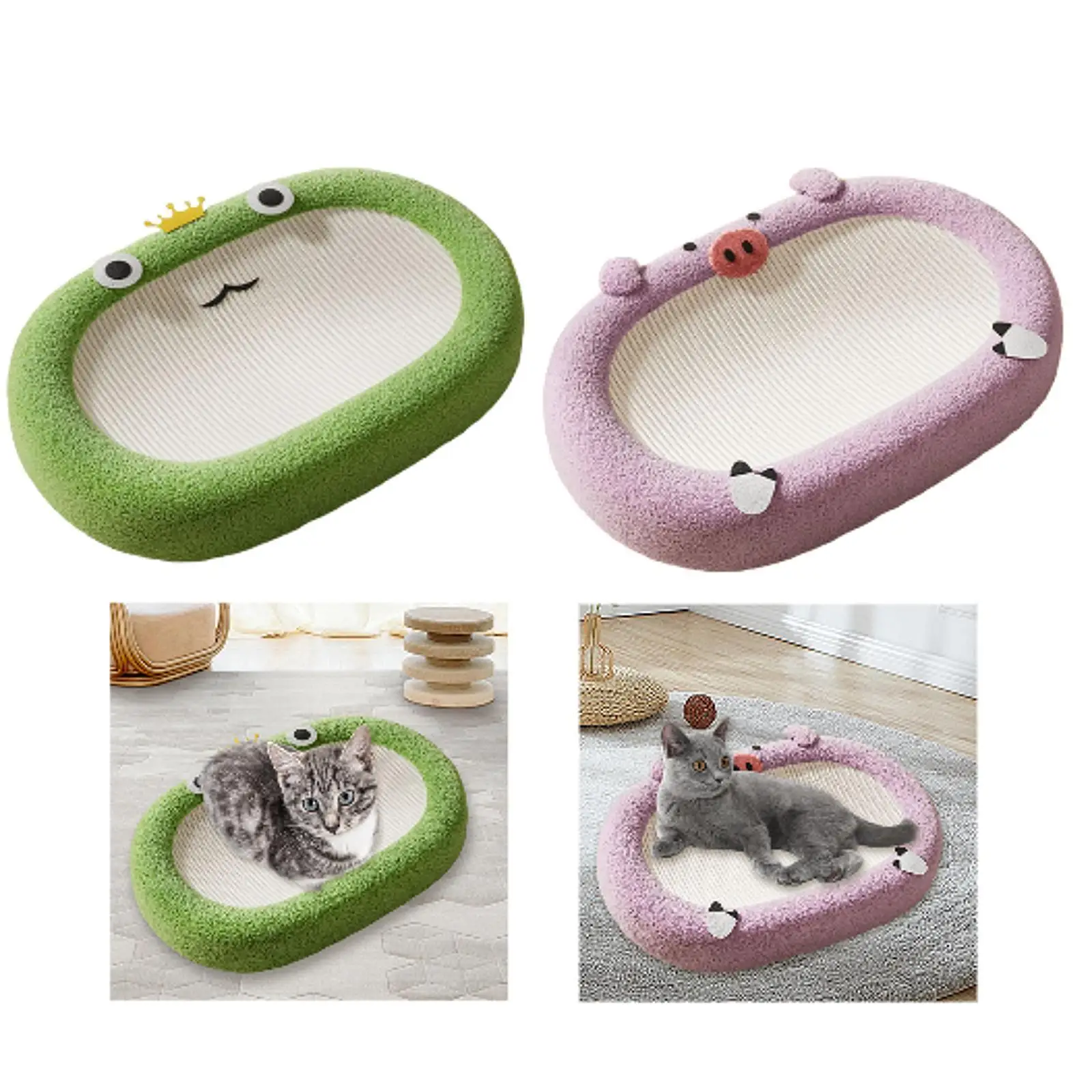 Sisal Cat Scratcher,Cat Scratching Bed,Oval Pet Supplies ,Scratching Board for Indoor Cats Cat Lounge for Cats Kitten