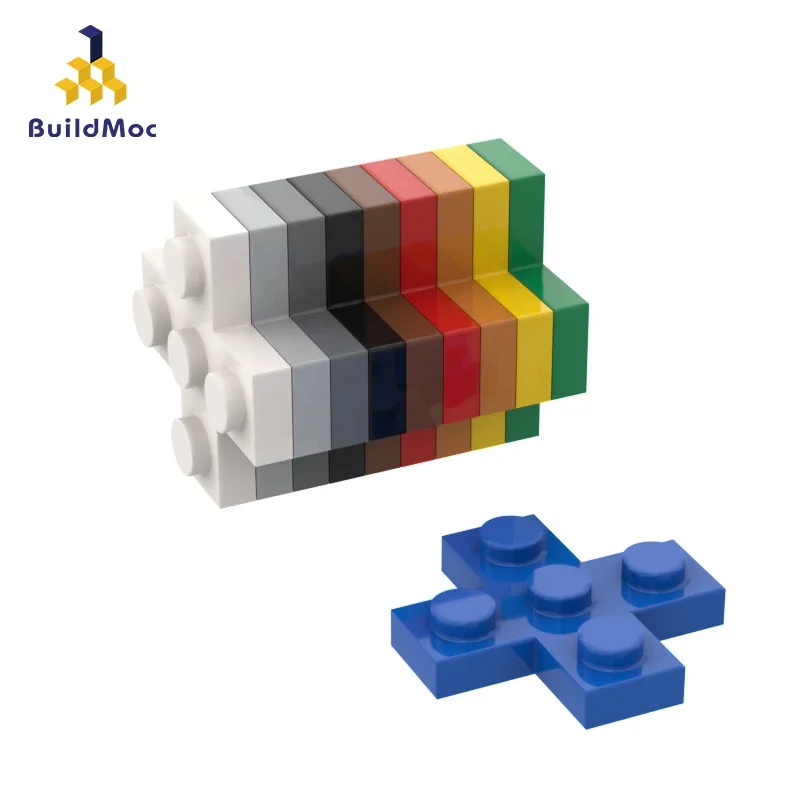 BuildMOC Building Block 15397 3x3 Cross Plate Ldd 15397 for Building Blocks Parts DIY Brick Model Toy Construction Classic Gift