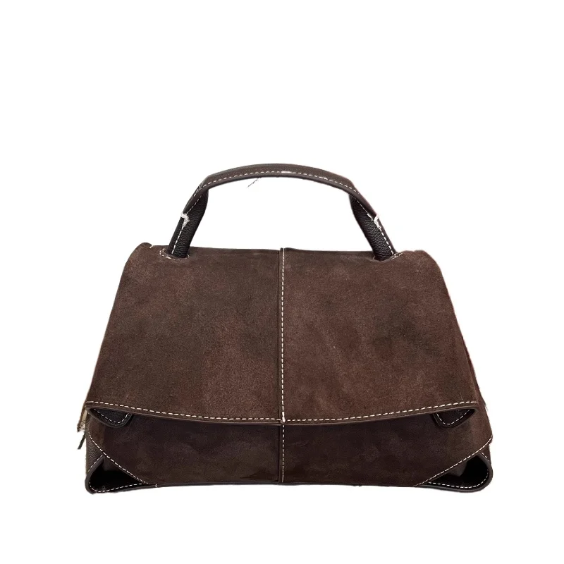 

New Frosted Leather Handbag for Autumn and Winter, A Niche Design for Women Single-shoulder Bag Large-capacity Commuting Bag