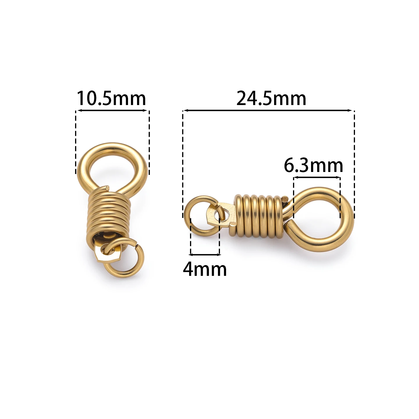 1Piece 304 Stainless Steel Metal Spring Ring Buckle Clasps for Handmade DIY Jewelry Necklace Bracelet Making Accessories