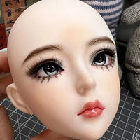 New 1/3 Doll's Head with Handmade Makeup 60cm Doll's Accessories Dress Up Toys for Children