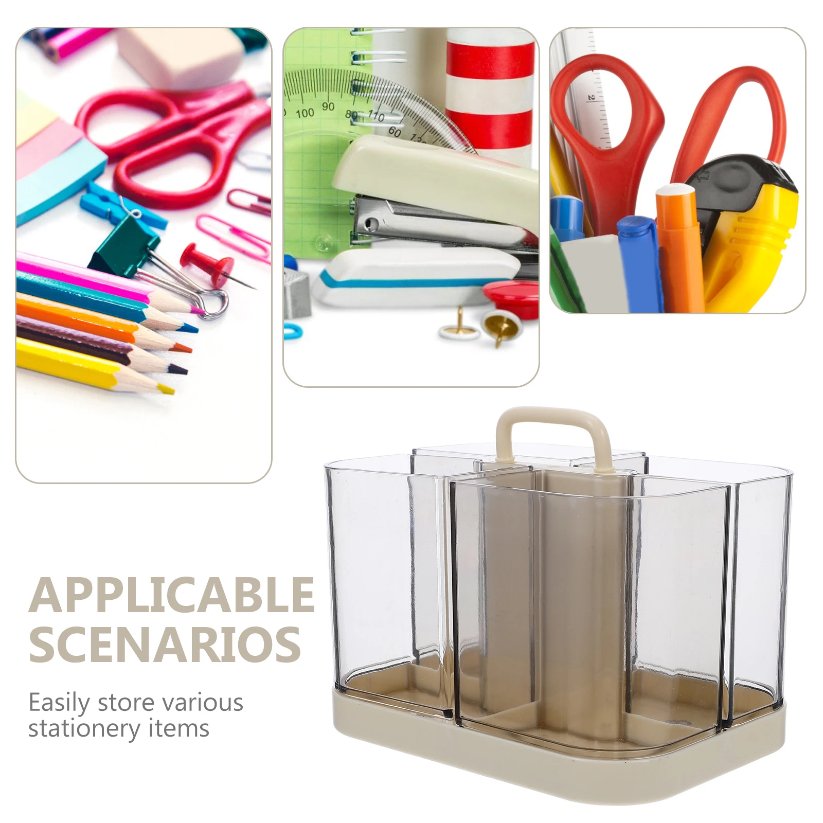 متعددة الوظائف سطح المكتب القرطاسية الفضاء توفير سعة كبيرة البلاستيك تخزين الرف انفصال المحمولة حامل قلم مكتب مكتب