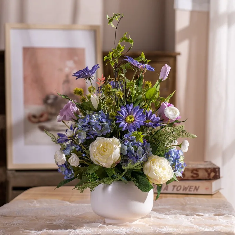 

High-end Simulated Fake Flower Living Room TV Cabinet Decorative Set Ornament