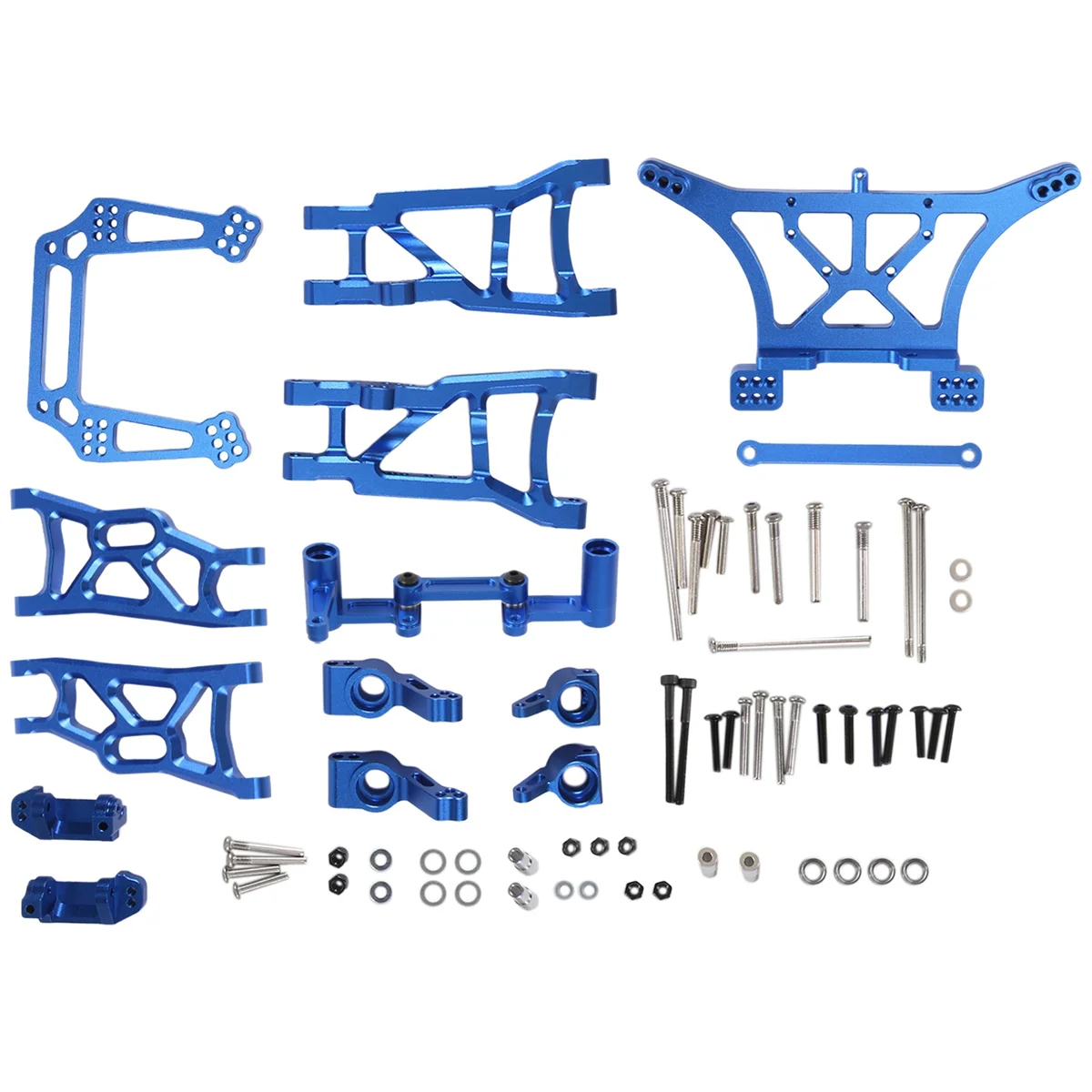 Upgrade Aluminum Alloy Chassis Arm C Seat Rear Stub Axle Parts Kit for 1/10 Traxxas 2WD Slash Rustler Stampede Parts,1