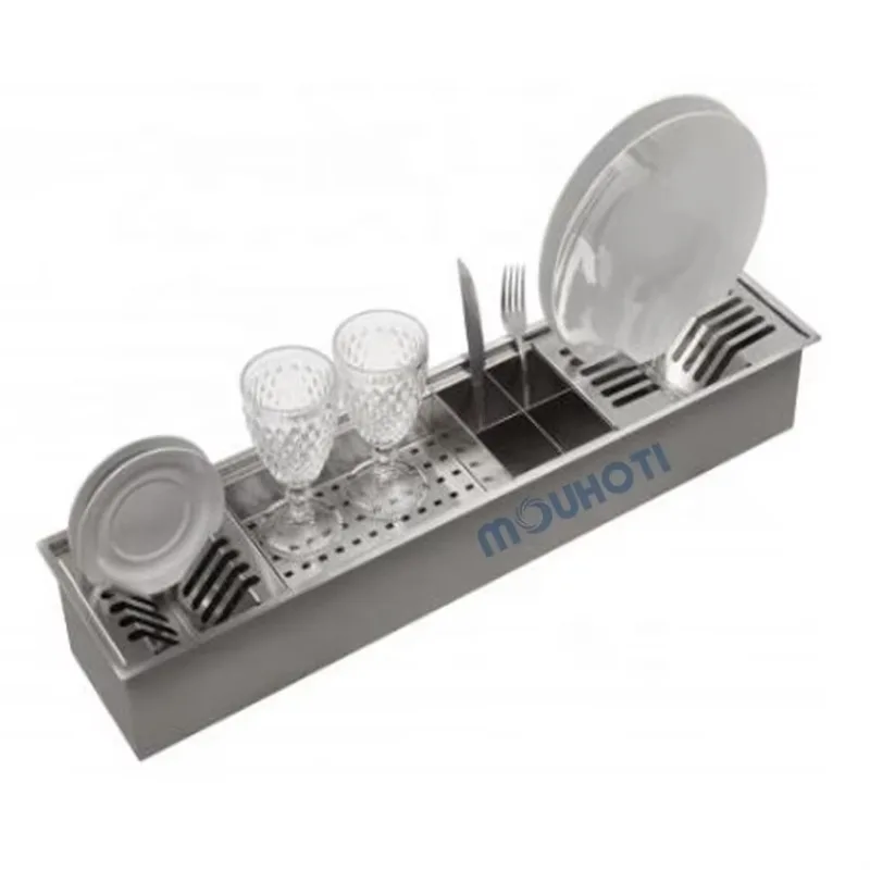 

Stainless Steel Single Bowl Kitchen Sink Modern Customizable Dish Rack Storage Sink