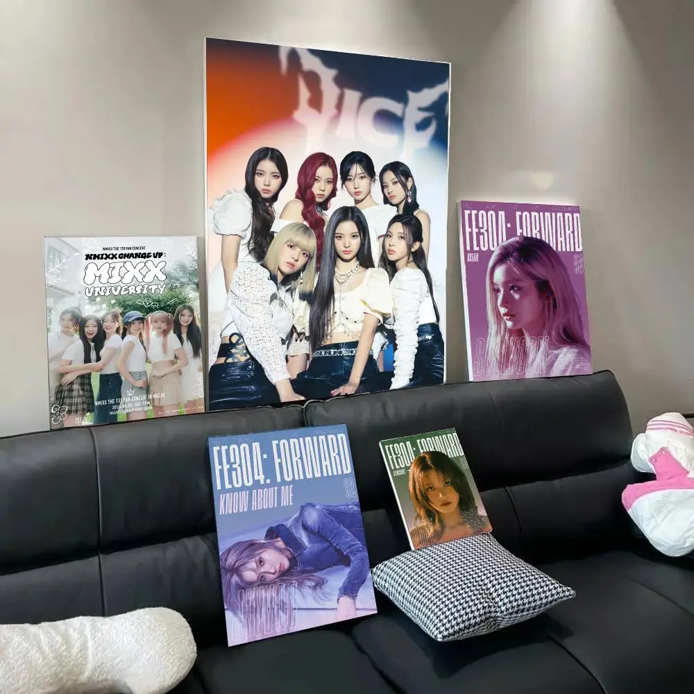 Famous Kpop N-NMIXX Poster Wall Art Poster Print Decorative Artwork for Bedroom Living Room Office Home Decoration