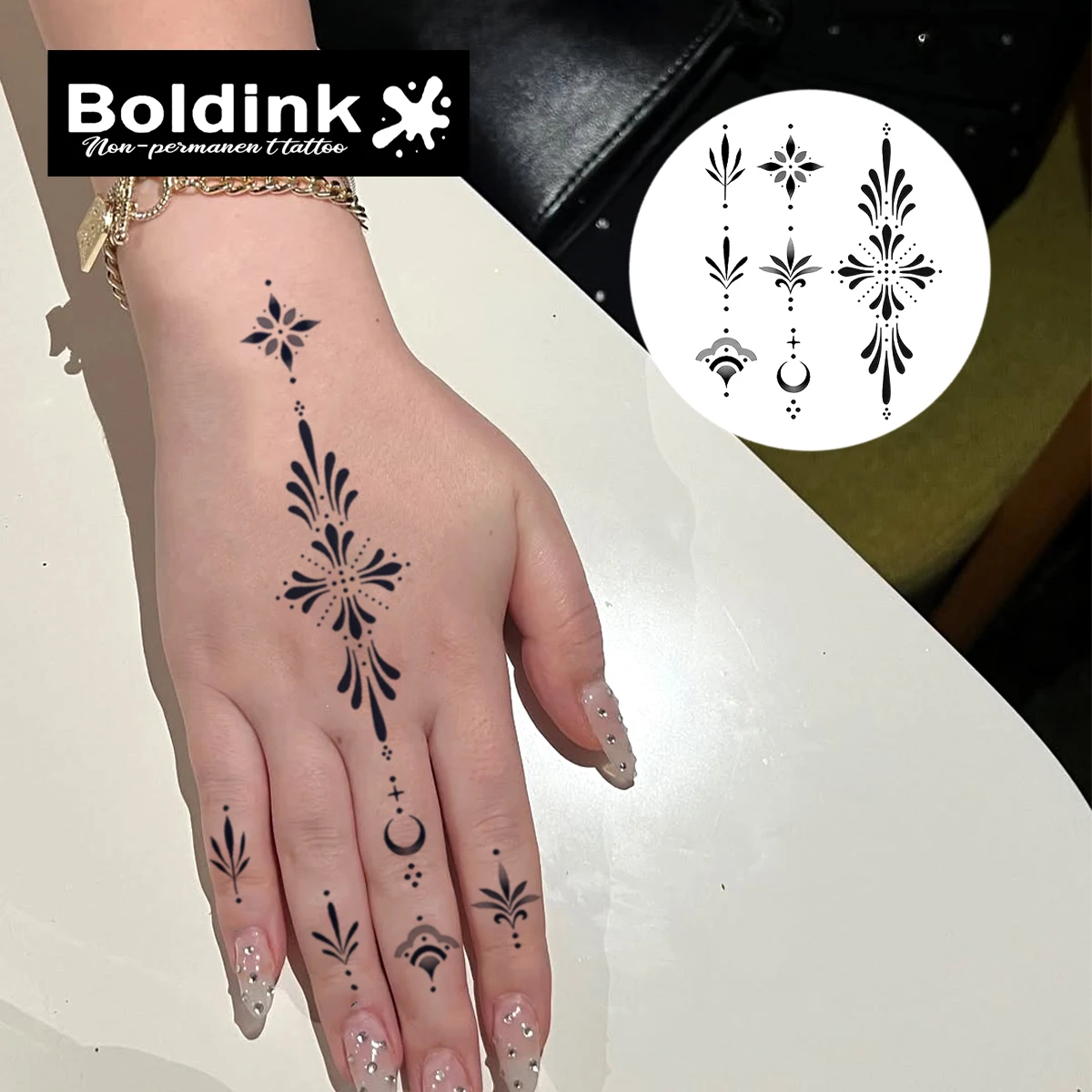 Finger Temporary Tattoo,Lasts To 15 Days New Technology Magic Waterproof Semi Permanent Sticker.