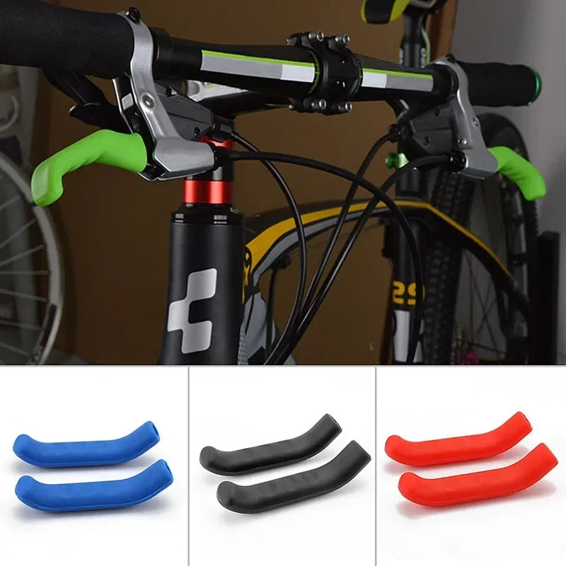 2PCS Bicycle Bike Brake Handle Cover Silicone Sleeve Bike Brake Lever Protector Covers Mountain Bike Brakes Accessories
