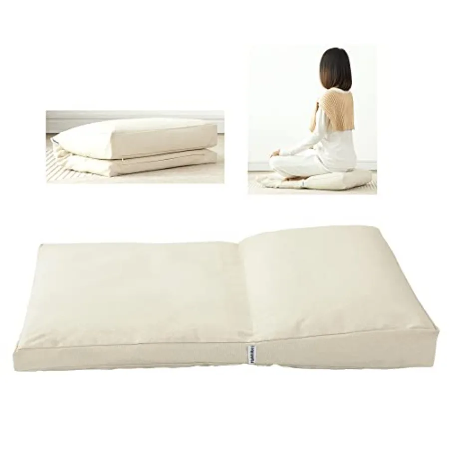 Meditation Cushion, Meditation Pillow and Zabuton 2-in-1 Portable Design 50 * 70CM .