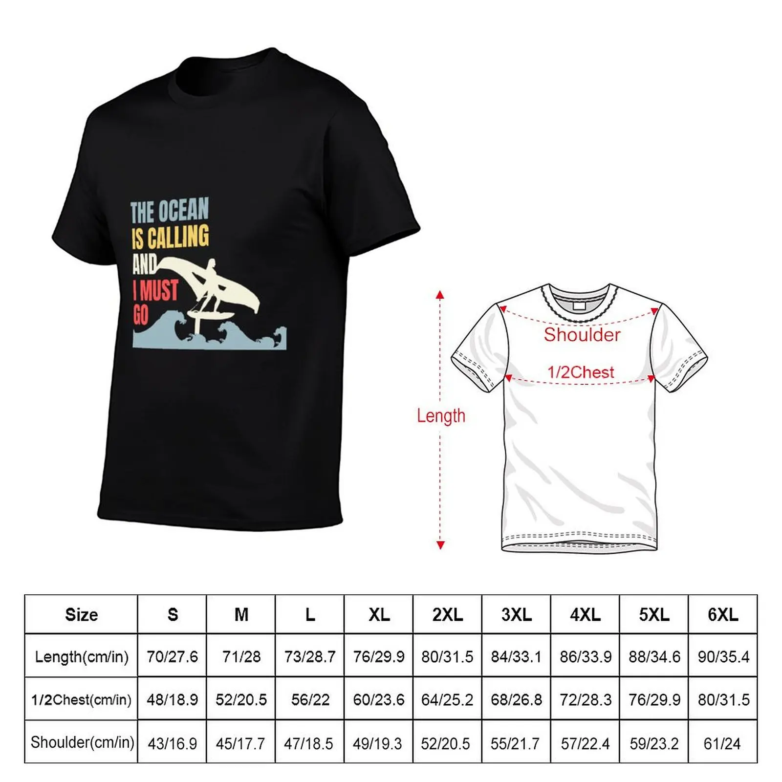 Wing Foiling Wing Surfing The Ocean Is Calling Wingfoil Gift for surfers Wing foiler | T-Shirt man t shirt luxury T-Shirt