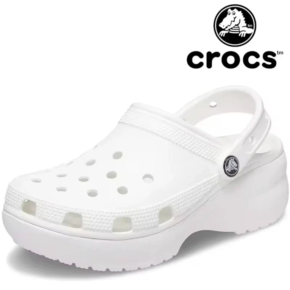 Crocs Zapatos clásicos clásicos con plataforma para mujer, ligeros y cómodos, sin cordones, con suela gruesa, zapatos de cueva de nube 206750