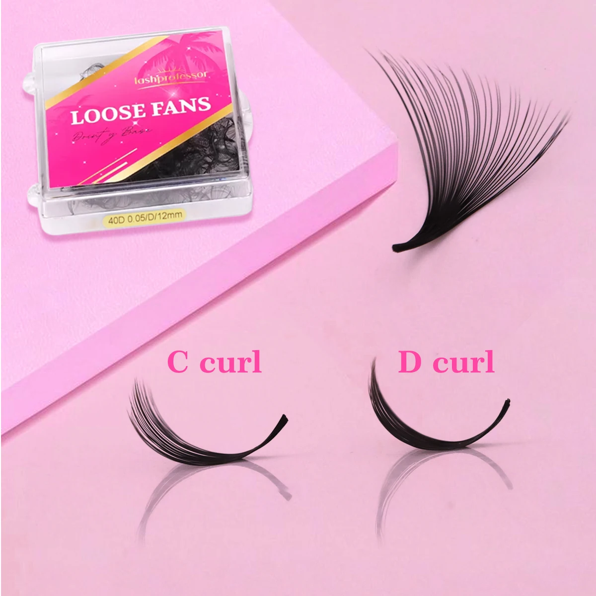 

Lashprofessor 30D 40D Cluster Loose Fans Lash Russian Volume Eyelash Pointy Base Medium Stem Premade Loose Fan Eyelash Extension