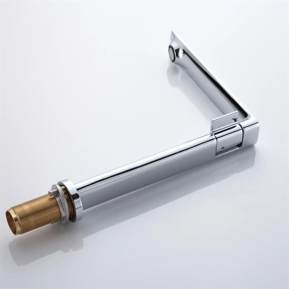 Chrome Single Handle Tall Spout Mixer Faucet for One Hole Vessel Basin Sink Bowl Vanity Lavatory