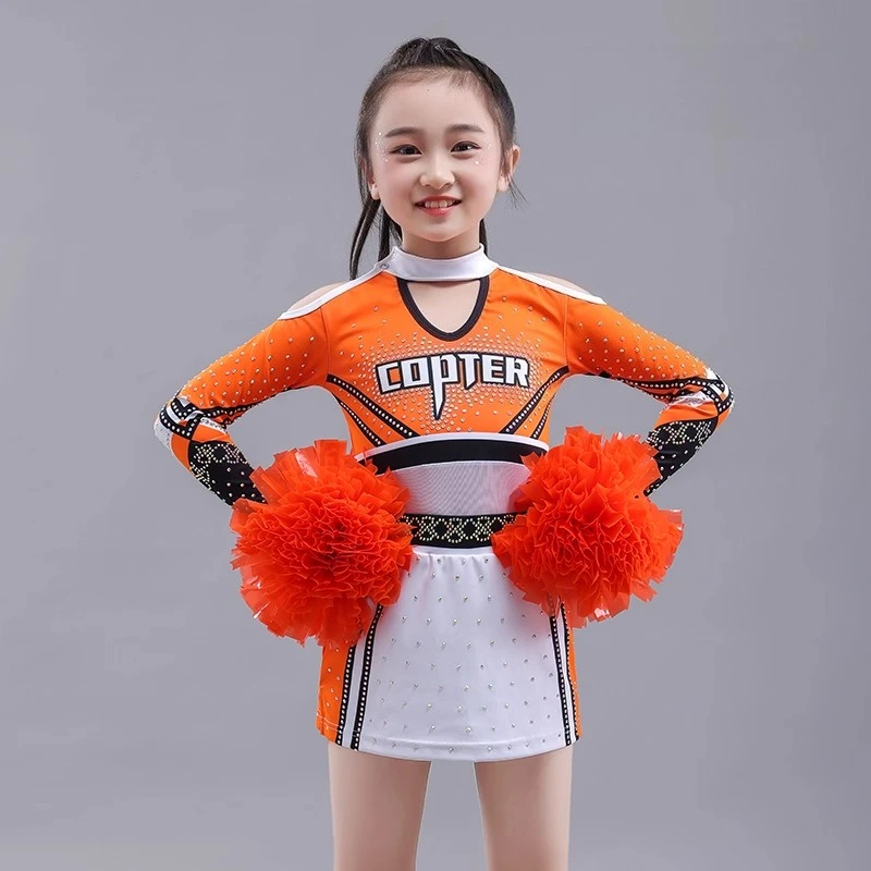 

New Cheerleading Competition Uniforms Children's Performance Uniforms Customized Sports Dance Uniforms