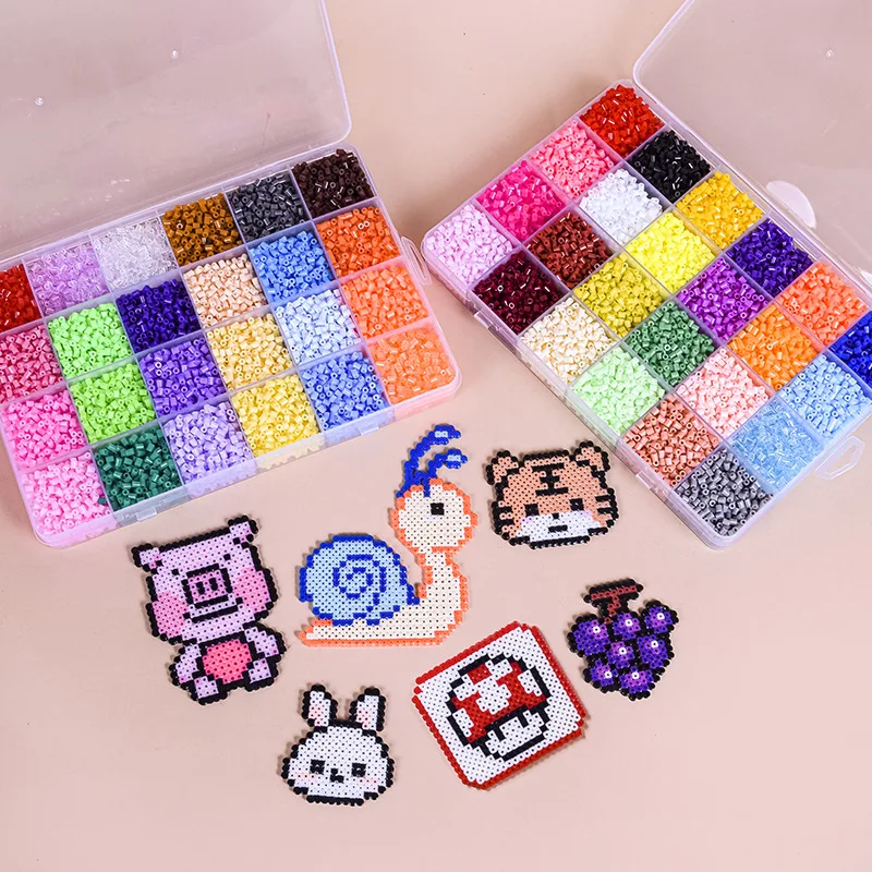 Perler Toy Kit 5mm/2.6mm Hama beads 3D Puzzle DIY Toy Kids Creative Handmade Craft Toy Gift 48 colors 26000pcs