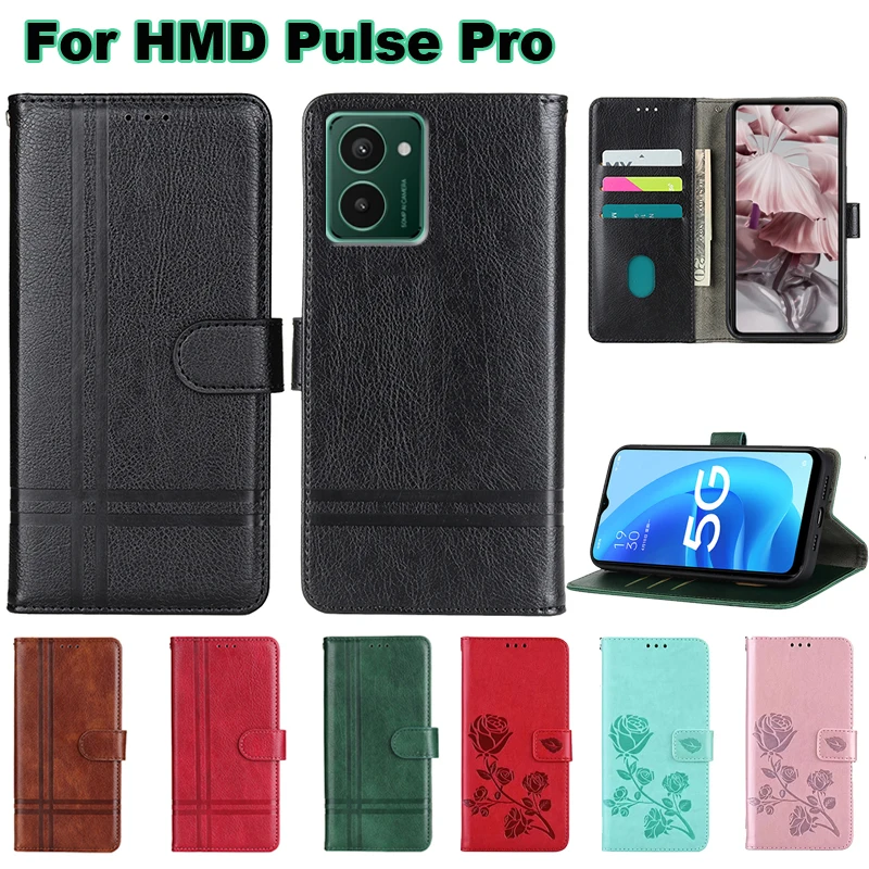 

For чехол на HMD Pulse+ Case Original Leather Capas For HMD Pulse Pro Phone Cover For Carcasas HMD Pulse Plus Mujer Hoesje 6.65"