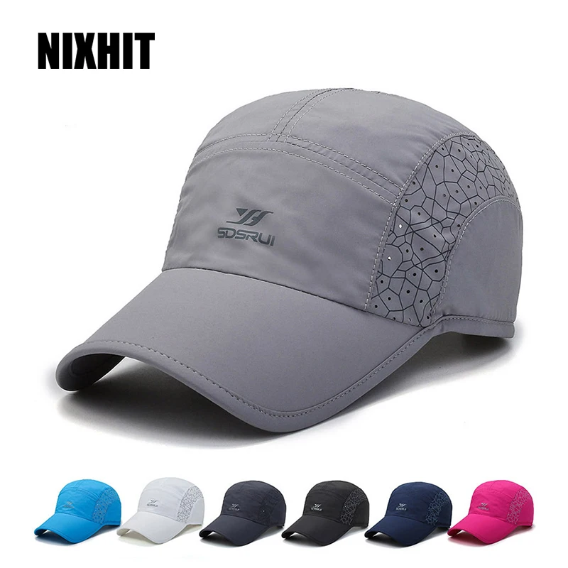 NIXHIT Summer Quick Drying Waterproof Thin Women Men\'s Baseball Cap Outdoor Sports Fishing Travel Hiking Climbing Sun Hat A240