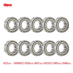 10pcs Inline Roller Skate Bearing 3x10x4mm 623zz 6900zz 626zz 607zz 625ZZ 685zz 688z Carbon Steel Precision Bearing Deep Groove