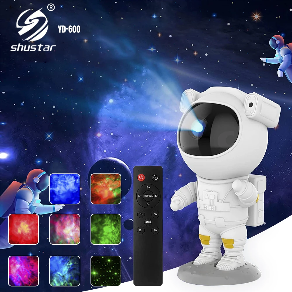 

LED Galaxy Projector Astronaut Starlight Night Light Remote Control Suitable for Bedroom Playroom Home Theater Children's Gifts