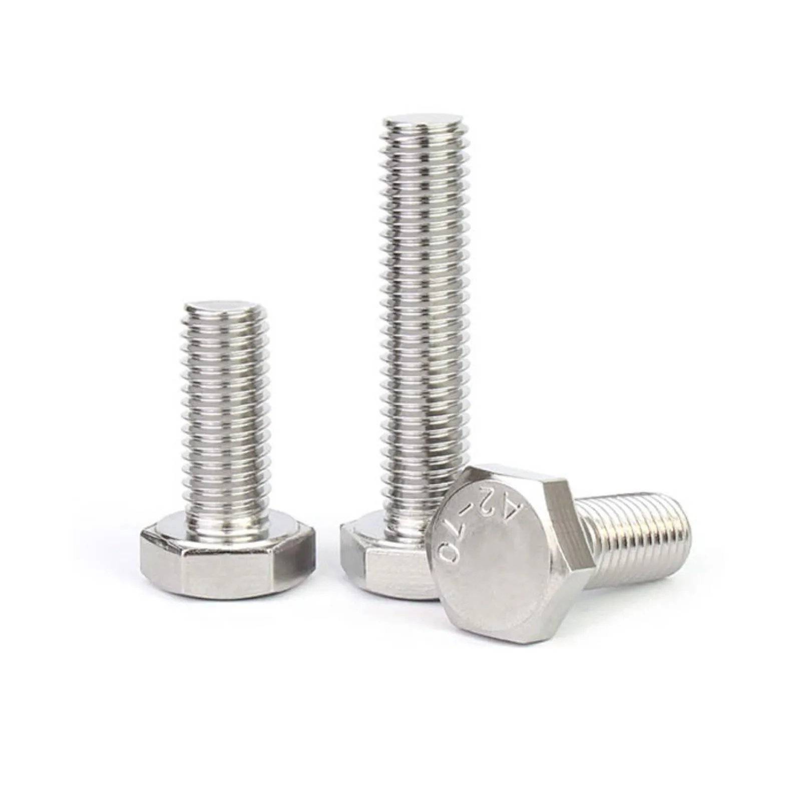 1/25Pcs M2 M3 M4 M5 M6 M8 M10 M12 M14 M16 DIN933 304 Stainless Steel External Outside Hexagon Head Screw Bolt for Hardware Parts