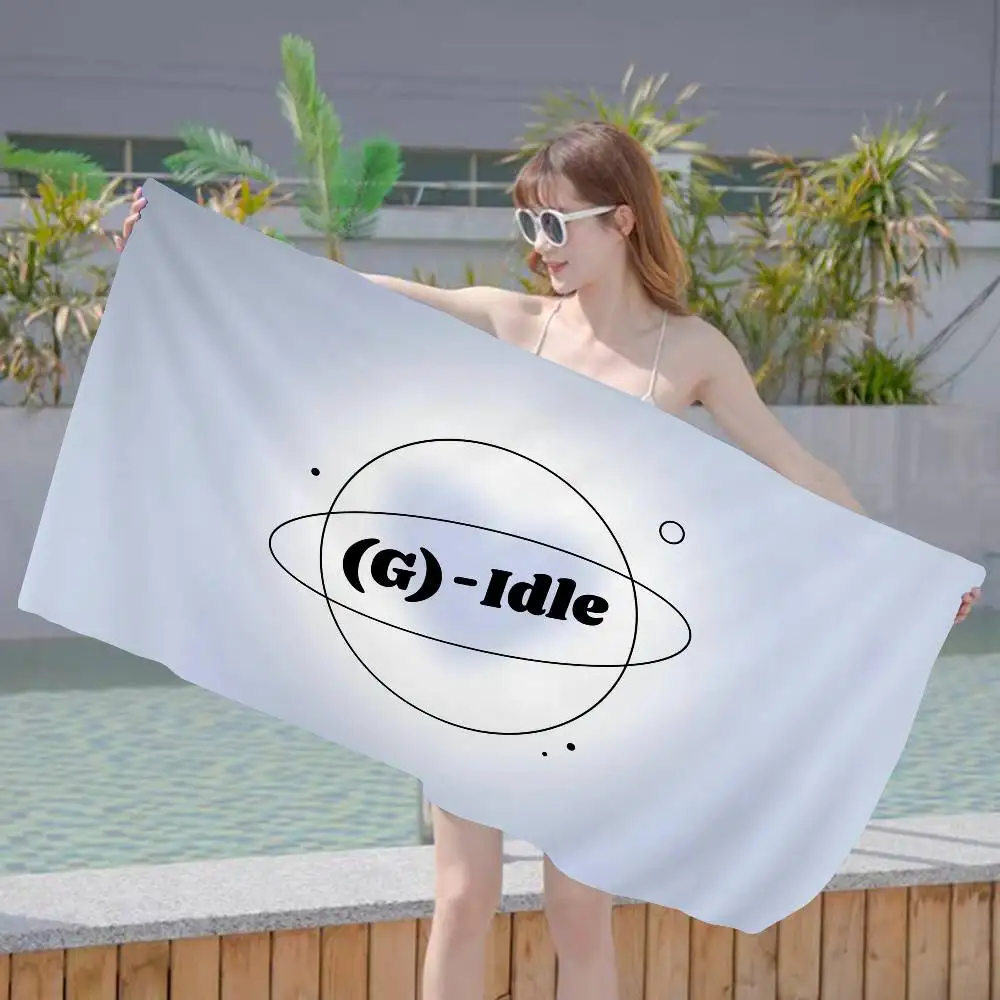 Popular K-Kpop team I-idleS Microfiber Beach Towel Absorbent Quick dry Soft Yoga Swimming Resort Mountain Climbing Towel