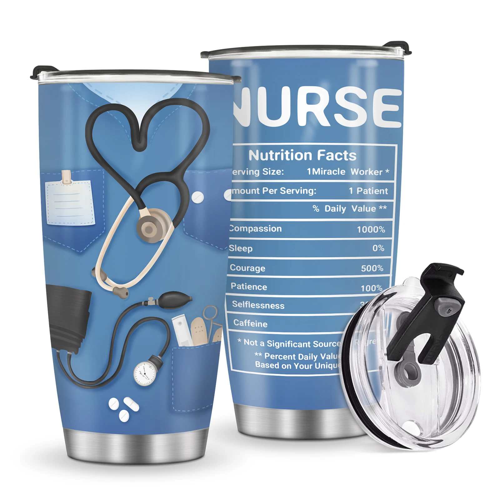 1pc 20oz Nurse Mug Tumbler Gifts for Nurse Christmas Gifts for Women Girls Nurse Practitioner Appreciation Gift Nurse Birthday