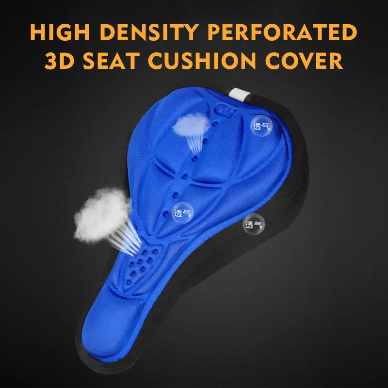 Bicycle Equipment Accessories Bicycle Cushion Cover Silicone Mountain Bike Seat Cover Riding 3D Cushion Cover Seat Cover