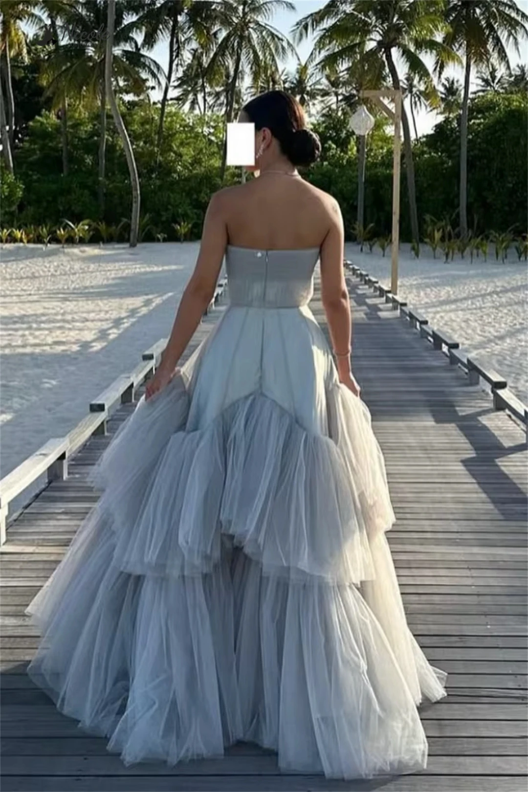 Nicole robes noires femme robes de soirée élégantes 2025 femme multicouche sur mesure ligne une épaules dénudées robe de bal