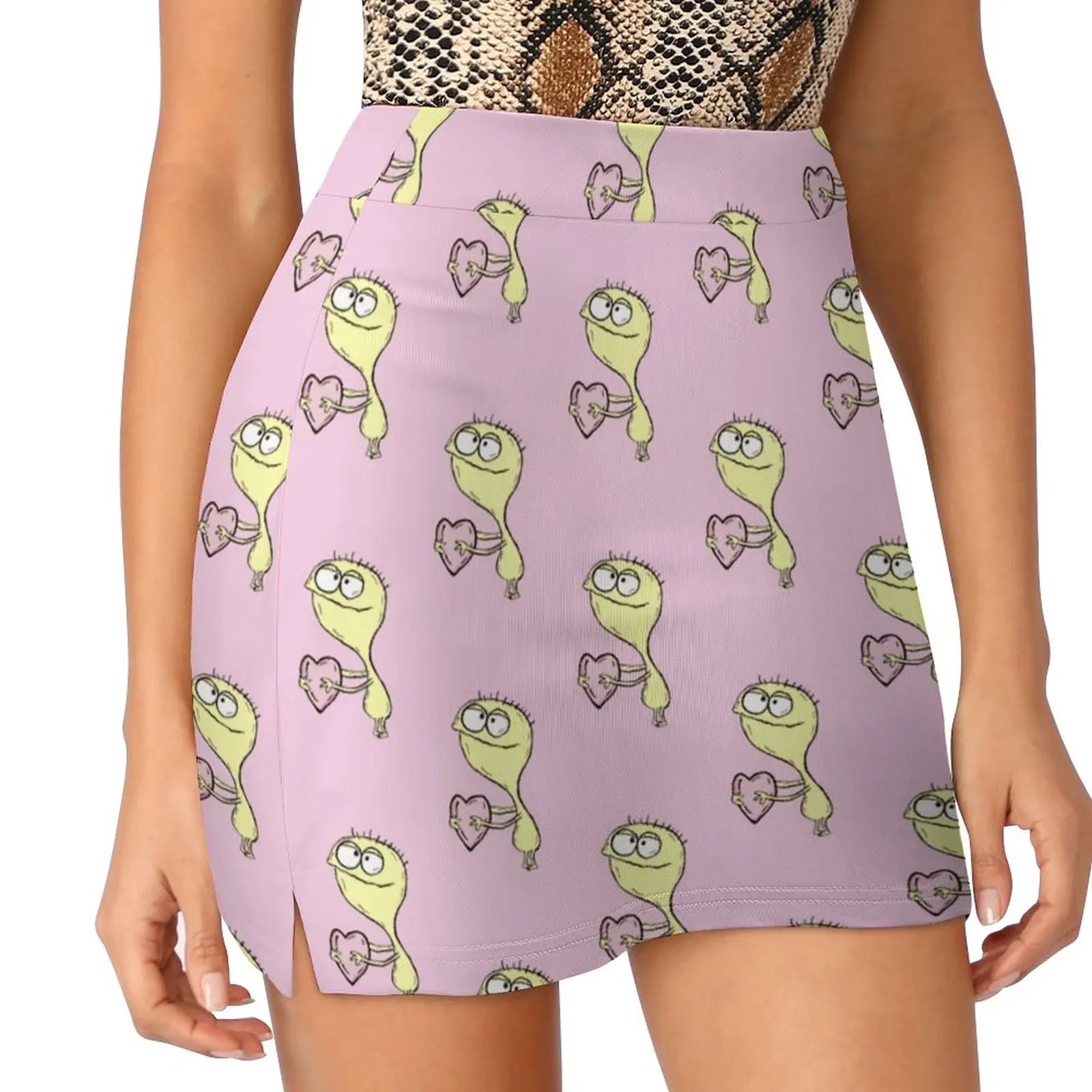 

Cheese With Heart | Foster'S Home For Imaginary Friends Women's skirt With Hide Pocket Tennis Skirt Golf Skirts Badminton