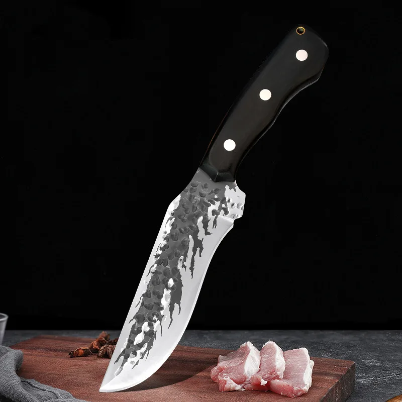 5CR15 Damascus Laser Pattern Kitchen Knife Stainless Steel Boning Knife Meat Cleaver Butcher Slicing Knife For Kitchen Tools