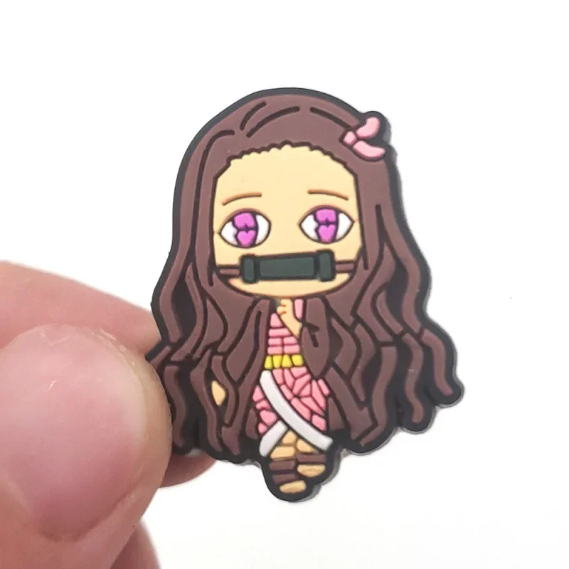 Random 5/11Pcs Cartoon Cute Demon Slayer Collection Charms Diy Decorations Decorations Sandal Decorate for Crocs Party Gift