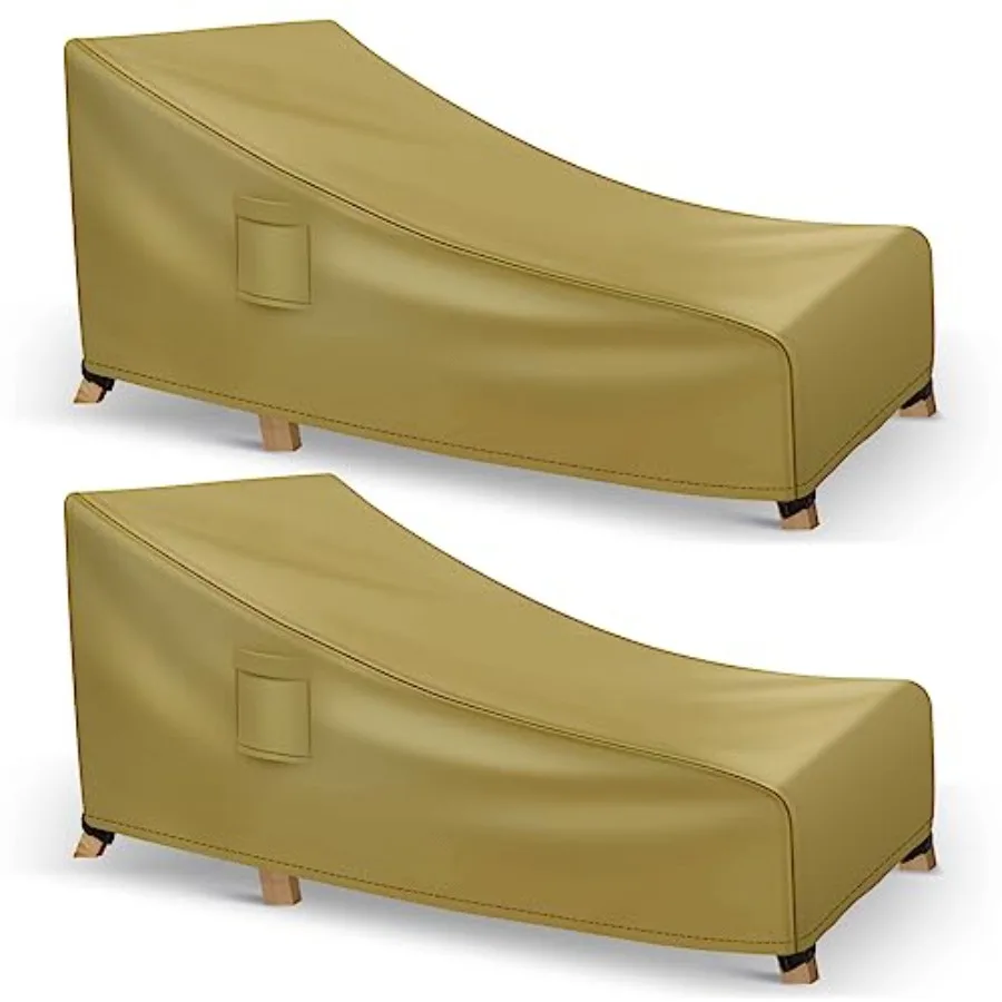 

Chaise Lounge Covers Outdoor Waterproof, Heavy Duty Patio Furniture Covers, Fits up to 78L x 34W x 32H Inch, 2 Pack