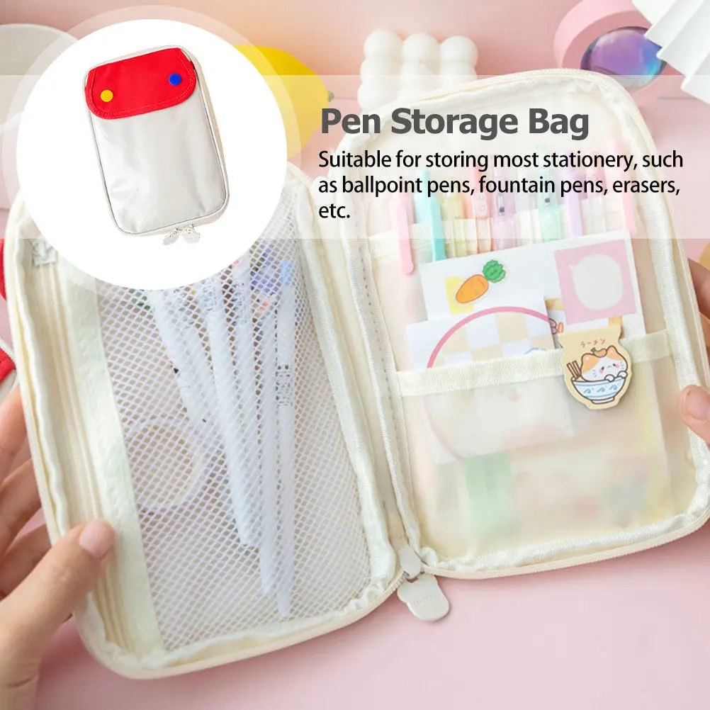 

Большая сумка для ручек и канцелярских принадлежностей для студентов, высококачественный водонепроницаемый материал, милый дизайн для школы и офиса